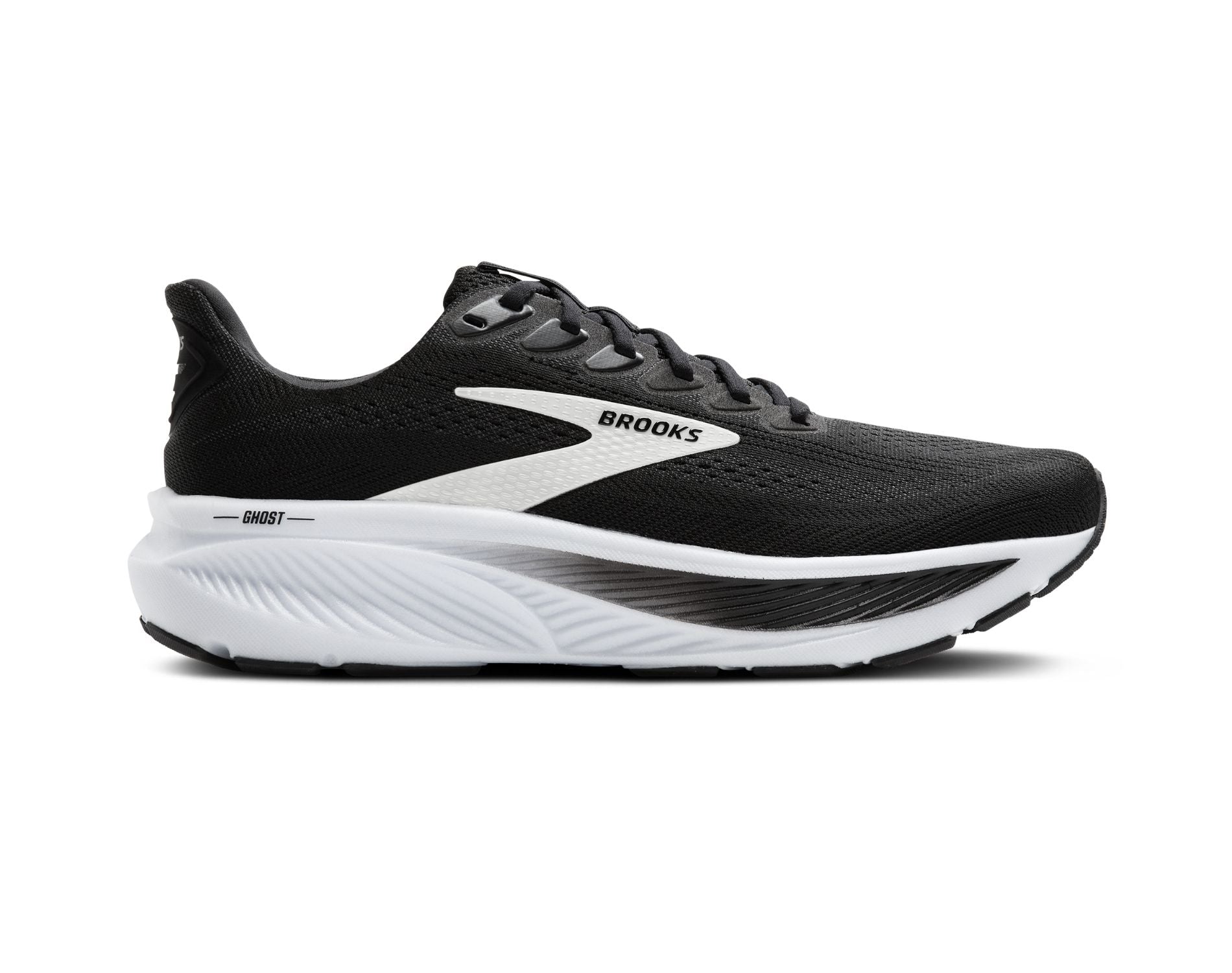 brooks-ghost-17-womens-b-black-white-01_3d746c45-a464-4a9f-95c3-988b66e551a6-3 Brooks Ghost 17 Womens Wide Running Shoes - Image 1