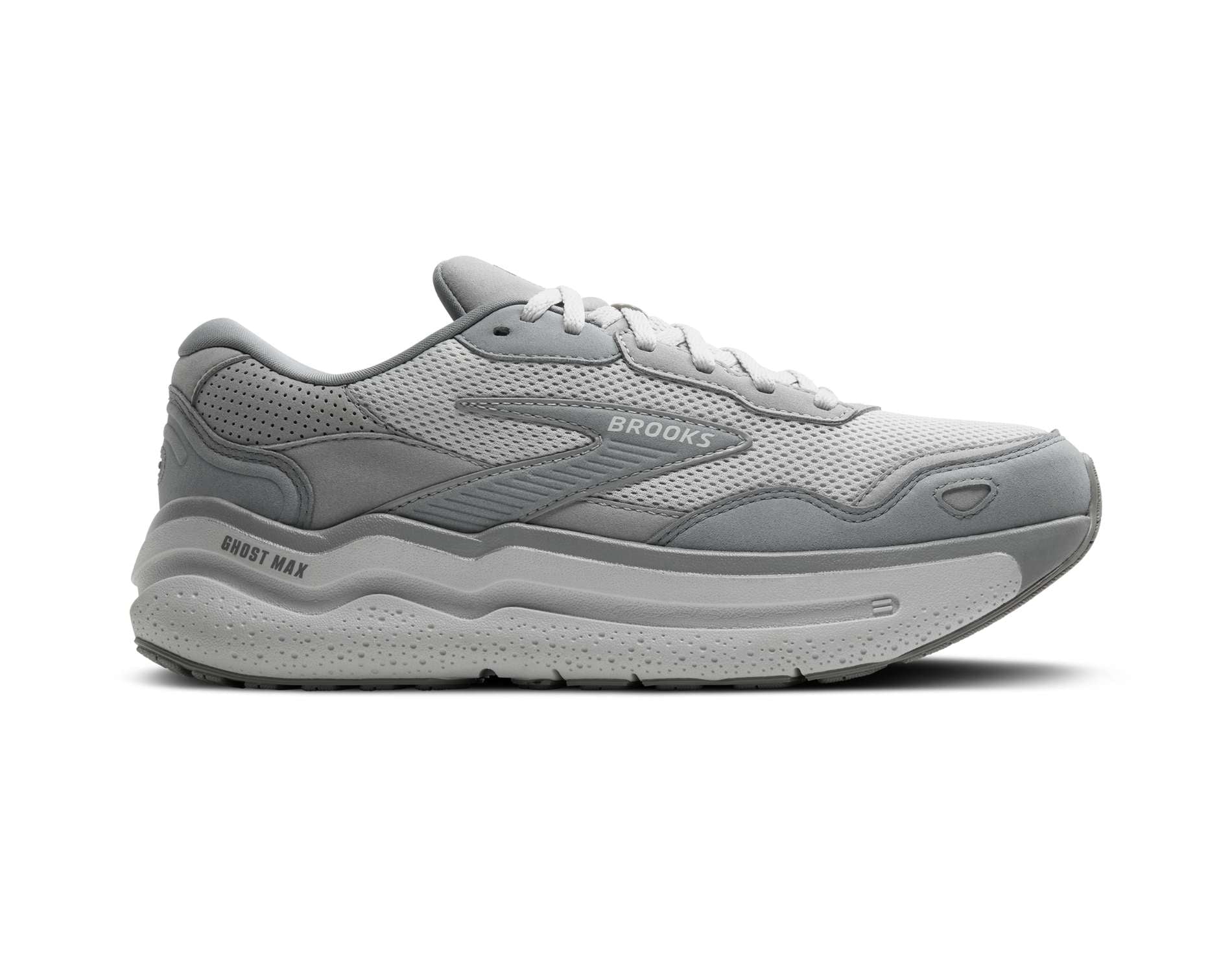 brooks-ghost-max-2-suede-mens-d-primer-grey-oyster-alloy-01-3 Brooks Ghost Max 2 Suede Mens Running Shoes - Image 1