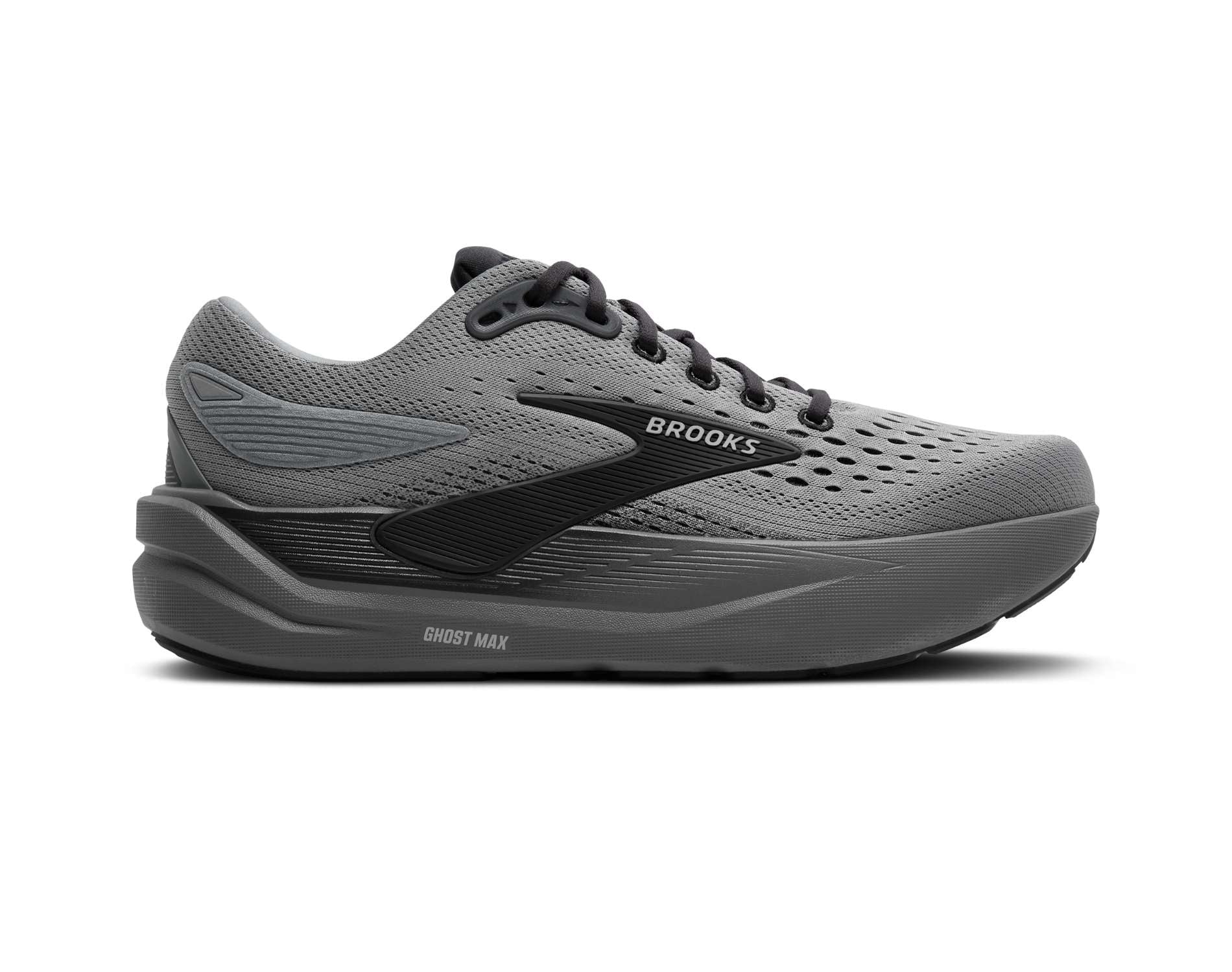 brooks-ghost-max-3-mens-primer-grey-ebony-069-01-3 Brooks Ghost Max 3 Mens Running Shoes - Image 1