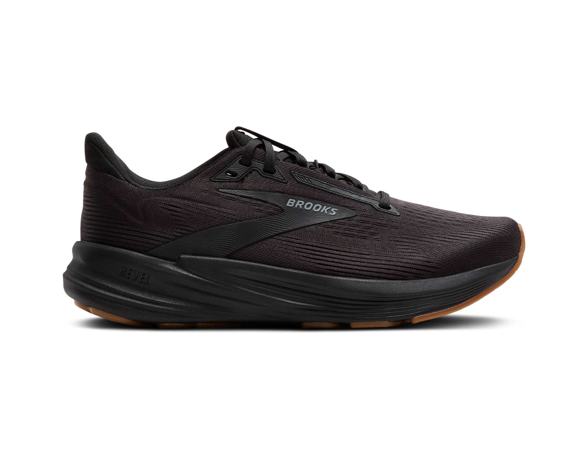 brooks-revel-8-mens-d-black-black-01-3 Brooks Revel 8 Mens Running Shoes - Image 1