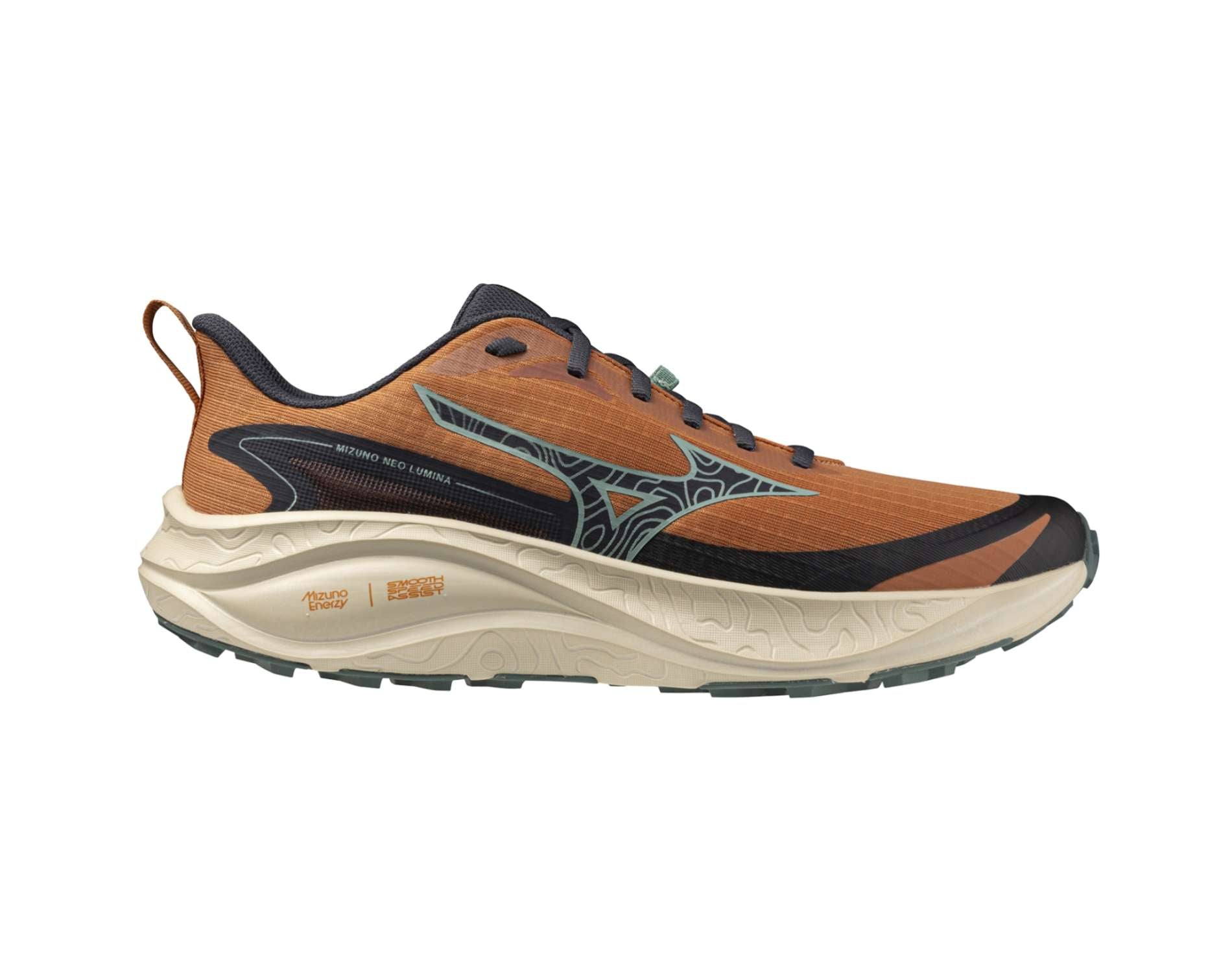 mizuno-neo-lumina-mens-sunburn-goblin-green-summer-sand-01-2 Mizuno Neo Lumina Mens Trail Running Shoes - Image 1