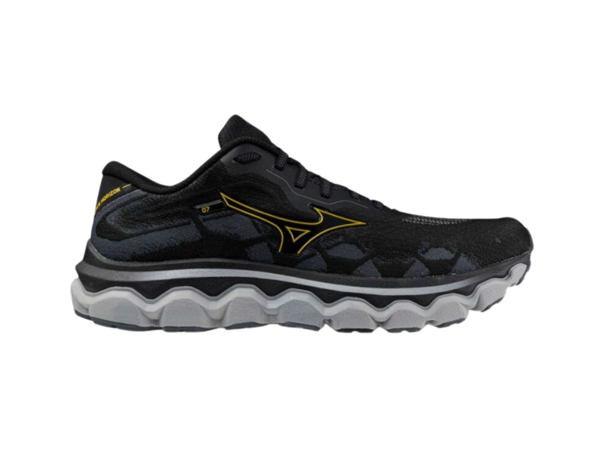 mizuno-wave-horizon-7-mens-2e-black-citrus-turbulence-02-2 Mizuno Wave Horizon 7 Mens Wide - Image 1